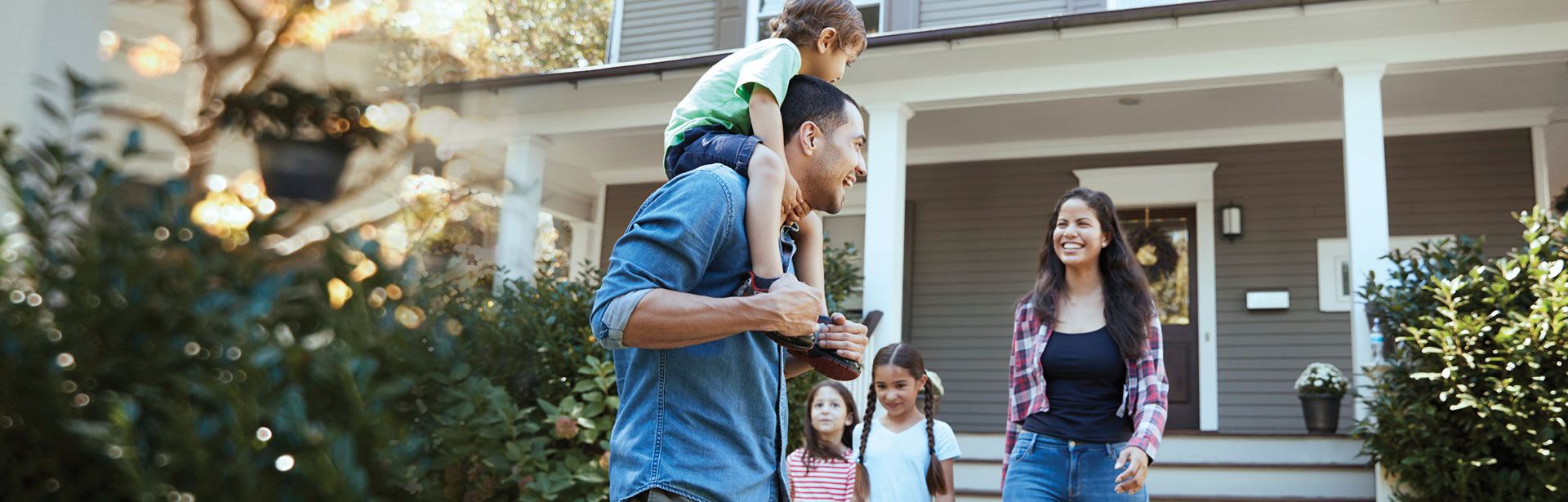 Happy family after a home purchase